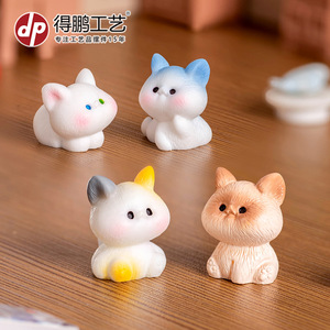 ดีพี มินิ ฟิกเกอร์การ์ตูนแมวน้อยเรซิ่นของตกแต่งบนโต๊ะสำหรับเด็กและผู้ใหญ่ - Product Image 2