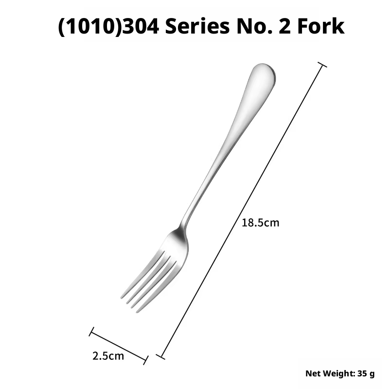 Fourchette de table argentée série 304 n°2