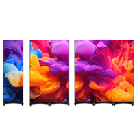 Affichage publicitaire LED portable pliable étanche IP65, signalisation numérique pour les expositions commerciales en plein air.