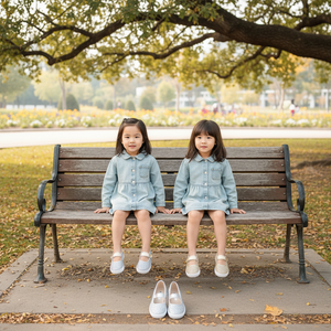 รองเท้าผ้าใบแฟชั่นเกาหลี OZKIZ สำหรับเด็กผู้หญิงอายุ 2-7 ปี ดีไซน์สวมใส่สบายสำหรับฤดูใบไม้ผลิ/ฤดูใบไม้ร่วง ขายส่งแฟชั่นเด็ก - Product Image 3