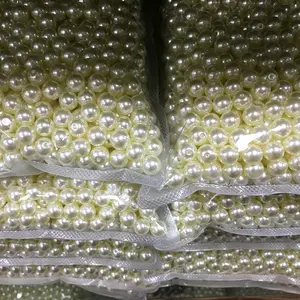 Perle di plastica ABS di buona qualità all'ingrosso della fabbrica con foro multi dimensioni colori perline sciolte perle rotonde in ABS