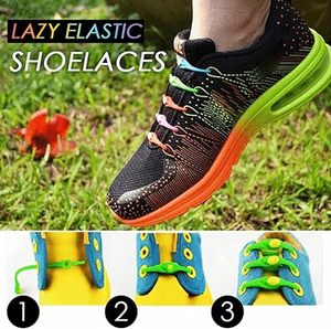 Lacci lacci elastici leganti pigri per bambini adulti senza cravatta in gomma speciale per <span class=keywords><strong>scarpe</strong></span> da ginnastica cerato finitura lacci elastici liberi per capi - Product Image 4