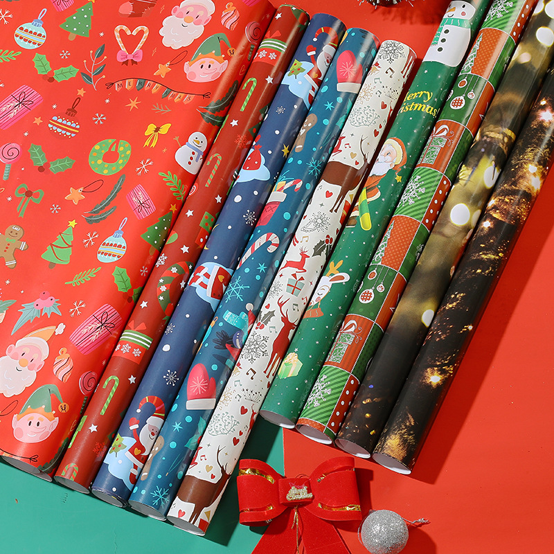 Personalized Holiday Wrapping Paper Roll Water Resistant Kraft Material for Bouquet Wrap Present Packaging and Party Supplies