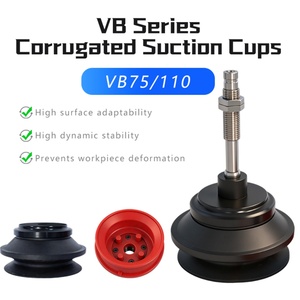 Ventouse industrielle pneumatique en caoutchouc nitrile VB75/110 pour bras robotique, accessoires de fixation, type accordéon double couche - Product Image 1