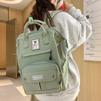 Mochila Unisex de Nailon para Secundaria, de Alta Gama, Transpirable, Impermeable, Antirrobo, con Cierre de Cremallera Resistente