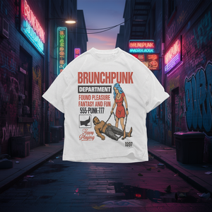 Maglietta grafica Brunchpunk Department, girocollo unisex, manica corta, retrò Pin-Up Art 1997 - Product Image 3