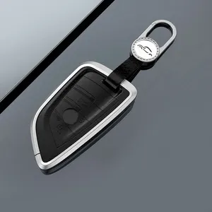A2 Aluminum alloy car key Keyless 4 Button Remote Smart Car Cover Blank Fob Key Case for BMW 5 7 Series X5 X6 F CAS4 System