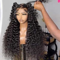 Perruques Lace Front 13x4 en cheveux humains, avec dentelle frontale HD transparente, ondulations profondes, qualité 12A, brésiliennes, style Swiss Loose, pour femmes noires
