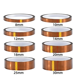 Cinta de Poliimida PI, Antiestática, para Alta Temperatura, Cinta Dorada para Contactos, Ancho de 5-50 mm, Adhesivo Sin Residuos, Aislamiento para PCB/Baterías de Litio, Color Ámbar - Product Image 3