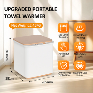 Nuevo modelo de calentador de toallas eléctrico de lujo, baño <span class=keywords><strong>pequeño</strong></span>, Rectangular, 12L, calentador de toallas, cubo con bloqueo para niños - Product Image 3