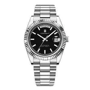 Corgeut 36mm gem dial Automatic Mechanical sapphire glass tianjin 1644 movement mechanical automatic watch 10atm