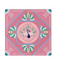 Tapis de table de mahjong carré de luxe pour 4 joueurs, imprimé, avec pieds en acier inoxydable, tissu antidérapant pour le poker et le mahjong