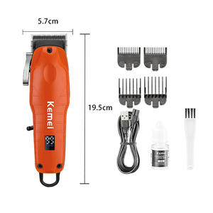 Kemei Km-2355 Digital <b>Hair</b> <b>Clipper</b> With Lcd Display Professional Electric Trimmer For Home Use Charging Model Plastic Body - Product Image 3