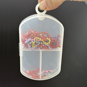 Transparent Plastic Storage Box With Dividers For Jewelry And Small Parts Eco-Friendly Desktop Organizer Rectangle Shape Less - Product Image 1