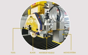 Máquina de Corte de Piedra TITAN Plus 5Jet Combinada con Sierra de Puente CNC de 5 Ejes y Chorro de Agua para Granito con Alta Precisión Automática - Product Image 2