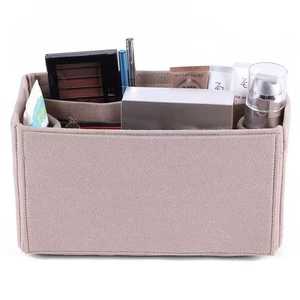 Vente chaude Qualité Mode Cosmétiques Sac Arc Motif Multicolore Feutre Doublure Fermeture Ouverte Élégant Marque Sac Soutien Intérieur 3-6L - Product Image 6