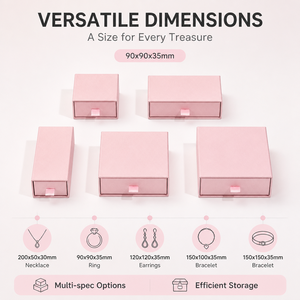 Caja de Embalaje de Joyería Rosa <span class=keywords><strong>al</strong></span> <span class=keywords><strong>por</strong></span> <span class=keywords><strong>Mayor</strong></span>, Disponible en Fábrica, <span class=keywords><strong>para</strong></span> Collar, Anillo, Pulsera, Pendientes, Caja de Papel, Caja de Joyería Personalizada con Logotipo - Product Image 2