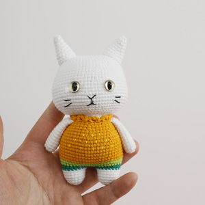 Giocattolo Creativo Fatto a Mano all'Uncinetto, Gatto Alieno dal Pianeta Meow, Amigurumi Tematico per Regalo agli Amanti dei <span class=keywords><strong>Gatti</strong></span>, <span class=keywords><strong>Anime</strong></span> - Product Image 4