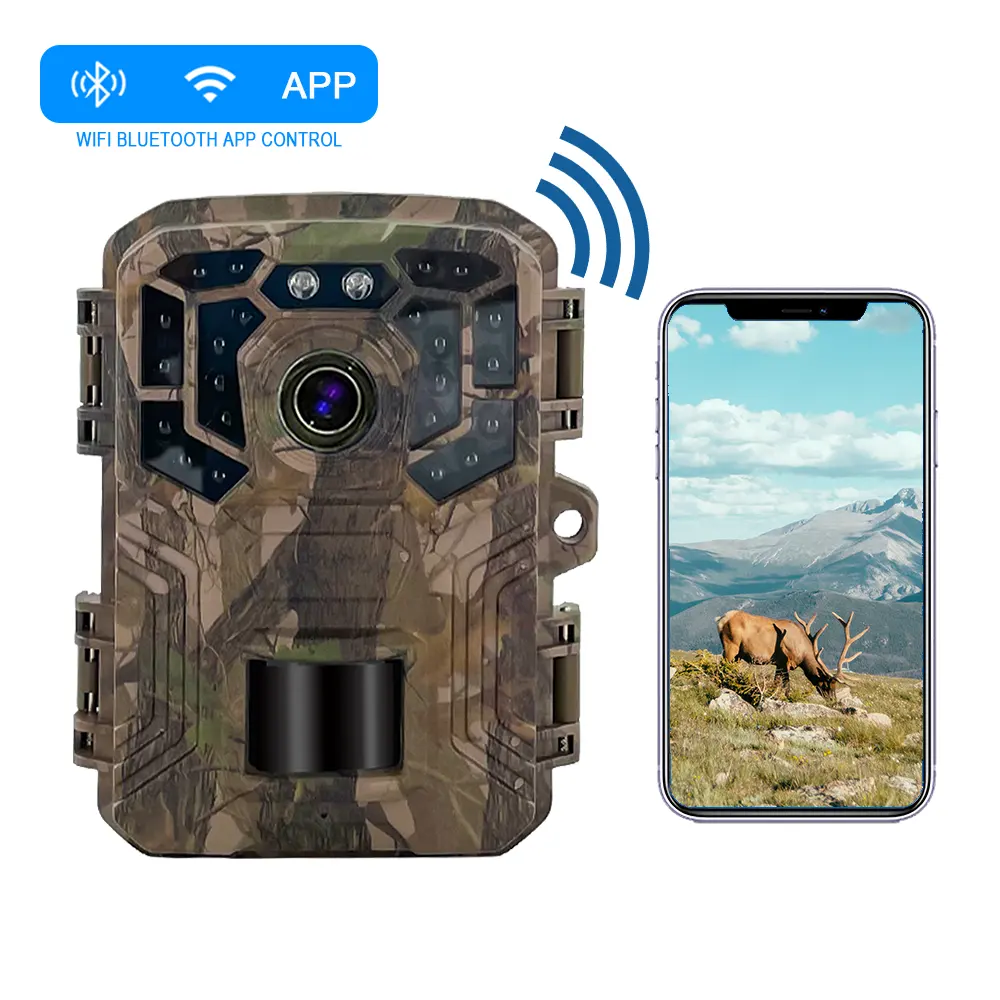 Sensision 24MP 2.7K impermeabile IP66 visione notturna a infrarossi trappola fotografica digitale wifi caccia Trail Camera