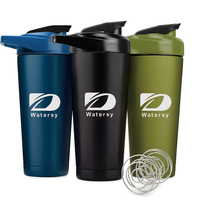 Beauchy Bouteille shaker de protéines isolée sous vide en métal de 304 ml en acier inoxydable 750 sans Bpa avec propre logo de conception