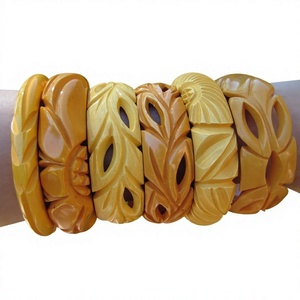 Pulsera de Resina Vintage con Incrustaciones de Baquelita y Puntos Multicolores, Brazalete Elegante DIY, Diseño de Joyería India para Fiestas y Bodas - Product Image 3
