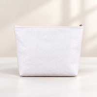 Sac cosmétique Tyvek avec poignée, grande capacité, fermeture éclair, organiseur de maquillage, trousse de toilette légère, sac de rangement en papier DuPont