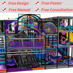 1000 Sqm anak-anak bermain Area dalam ruangan permainan taman anak-anak komersial lembut perlengkapan bermain anak balita Softplay produsen Cina - Product Image 2