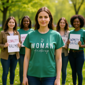 T-shirt Woman Of A Certain Rage da donna, casual, a maniche corte, con stampa grafica, girocollo, 100% cotone jersey, vestibilità regolare - Product Image 2