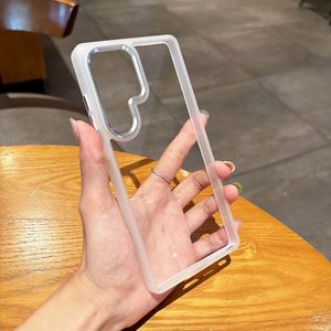 Coque de téléphone compatible avec Samsung S25 Ultra, design simple en métal transparent avec rainures, coque intégrale antichoc - Product Image 2