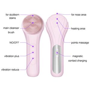 Nouvelle brosse nettoyante faciale portable en silicone, nettoyage des pores du visage, chargeur sans fil, appareil de nettoyage du visage en silicone - Product Image 3