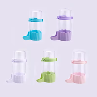 Distributeur d'eau automatique réutilisable en plastique Luby 240 ml avec mangeoire suspendue pour perroquets, accessoires pour cage, pour oiseaux de petite à grande taille