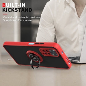 360 Rotation anneau support givré translucide dos PC dur TPU étui de téléphone pour Xiaomi Redmi Note 11S Note 10 <span class=keywords><strong>Pro</strong></span> - Product Image 5