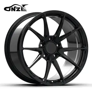 Zhenlun R17-R24 Inch Concave Design Multi Spoke Gloss Black Monoblock Wheel Forged Wheel For Porsche