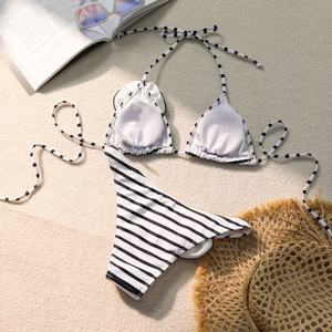 Bikini de Dos Piezas con Tirantes Ajustables para Mujer, Traje de Baño de Cintura Alta, Mini Bikini en Oferta - Product Image 4