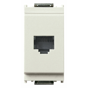 Rj11 6/4 <b>Socket</b> White Wall Plate For Telephone Connection - Product Image 1