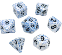 Collection de dés de jeu de rôle en pierre précieuse Marble Essence, 7 pièces |   Dés polyédriques à texture de pierre en 6 couleurs |   Fabrication de dés RPG sur mesure OEM