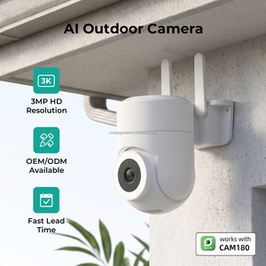 กล้องวงจรปิด WiFi กลางแจ้ง 2K ความละเอียด 3MP กล้อง IP ไร้สาย 360 องศา °   กล้อง PTZ แพน-ทิลท์ พร้อมระบบตรวจจับและติดตามมนุษย์ด้วย AI, ระบบมองเห็นกลางคืนแบบสี - Product Image 1