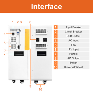 3.6KW 7.68KWh All-in-OneSystem <b>24V</b> 300Ah <b>Battery</b> Pure Sine Wave MPPT Hybrid Grid Ready All in One - Product Image 4