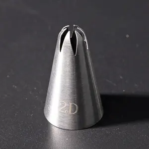 Hot Sale Customized Nozzle 1M / 2D / 113 Stainless Steel Icing Piping Tips Cake Decorating Nozzles
