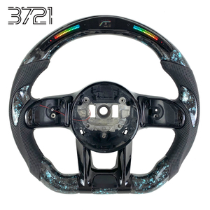 Volante deportivo LED azul de fibra de carbono forjado, mejora interior 809 para Mercedes Benz AMG W205W213W222W463W167 C63E63S63G63 - Product Image 1