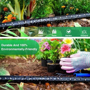 Manguera de remojo Camas de jardín, manguera plana de remojo Ahorra 80% de agua, manguera de goteo resistente y ligera para césped, plantas - Product Image 3