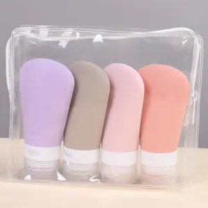 New Design Travel Sets Toiletries Silicone Packaging Box Travel Set Silicone Mini Bottle Travel Tube Bottle Squeeser