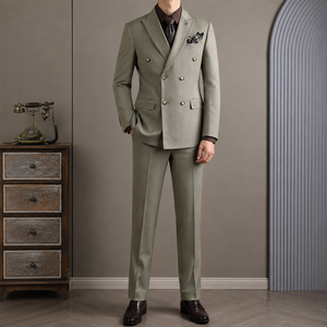 Trajes <span class=keywords><strong>de</strong></span> <span class=keywords><strong>Boda</strong></span> <span class=keywords><strong>de</strong></span> Lujo <span class=keywords><strong>para</strong></span> <span class=keywords><strong>Hombre</strong></span> con Solapa <span class=keywords><strong>de</strong></span> Pico, 2 Piezas, Ropa Formal <span class=keywords><strong>de</strong></span> Diseñador - Product Image 1