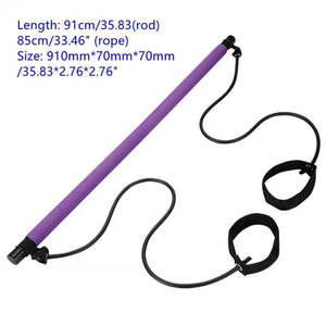New Fitness Yoga Pilates Bar Stick Crossfit Resistance <b>Bands</b> Trainer Yoga Pull Rods Pull Rope Portable home Gym Body <b>Workout</b> - Product Image 5