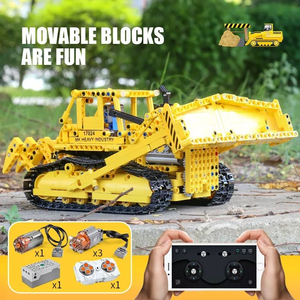 Moule roi 17024 1003 pièces ingénierie série RC D8K <span class=keywords><strong>Bulldozer</strong></span> camion voiture briques modèle technique éducatif jouet Festival cadeau - Product Image 3