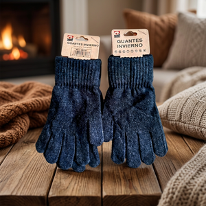 Guanti da Uomo Completamente Neri, Confezione da 12, Modello Invernale Cina 28703 - Product Image 3