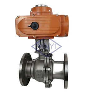 Actuador eléctrico tipo brida AC220V 4-20ma O-<span class=keywords><strong>Ball</strong></span> flotante Válvula de bola de cierre OEM personalizable - Product Image 2