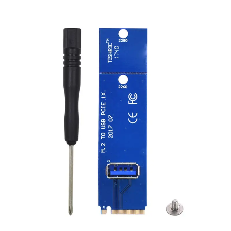 Convertitore adattatore NGFF M.2 a USB 3.0 da M2 a USB 3.0 scheda di trasferimento M2 M chiave a USB 3.0 PCIE Riser Card GPU