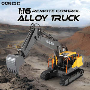 Simulazione 1:16 telecomando lega grande escavatore giocattoli camion impostato per bambini - Product Image 2
