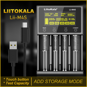 Analyseur à 4 fentes Testeur de batterie Li-ion NiMH <span class=keywords><strong>Chargeur</strong></span> de batterie AAA 10440 14500 16340 18650 <span class=keywords><strong>Chargeur</strong></span> de batterie - Product Image 5